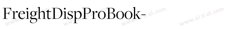 FreightDispProBook字体转换