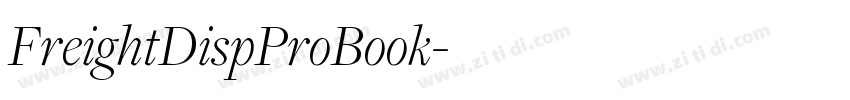 FreightDispProBook字体转换