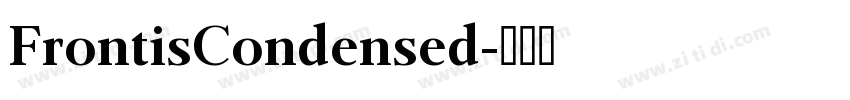 FrontisCondensed字体转换