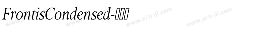 FrontisCondensed字体转换