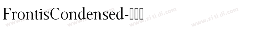 FrontisCondensed字体转换