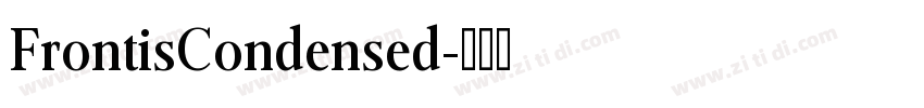 FrontisCondensed字体转换