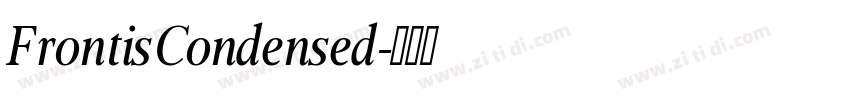 FrontisCondensed字体转换