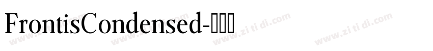 FrontisCondensed字体转换