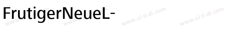 FrutigerNeueL字体转换