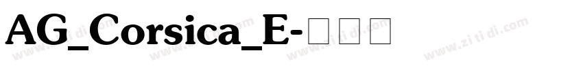 AG_Corsica_E字体转换