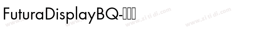 FuturaDisplayBQ字体转换