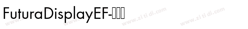 FuturaDisplayEF字体转换