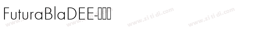 FuturaBlaDEE字体转换