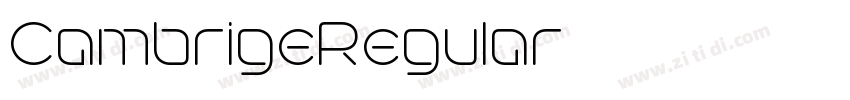 CambrigeRegular字体转换