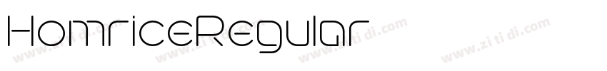 HomriceRegular字体转换