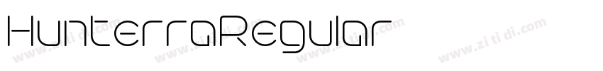HunterraRegular字体转换