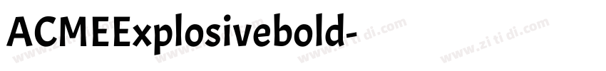 ACMEExplosivebold字体转换