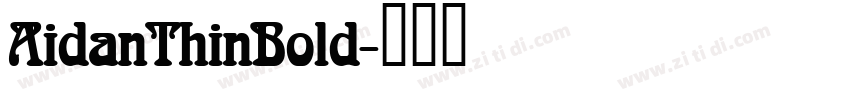 AidanThinBold字体转换