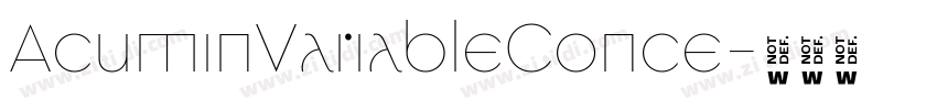 AcuminVariableConce字体转换