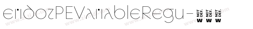 eridotPEVariableRegu字体转换