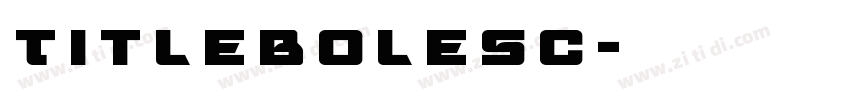 TitleBoleSC字体转换