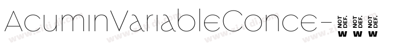 AcuminVariableConce字体转换