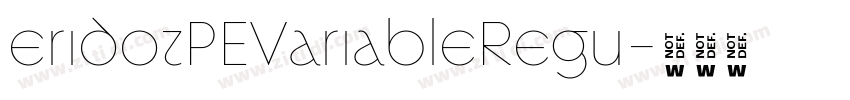 eridotPEVariableRegu字体转换