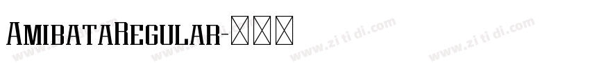 AmibataRegular字体转换