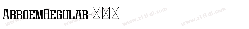 ArroemRegular字体转换