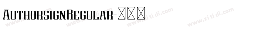 AuthorsignRegular字体转换