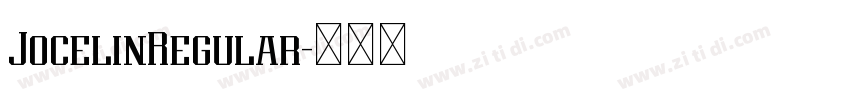 JocelinRegular字体转换