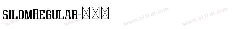 silomRegular字体转换 silomRegular字体转换