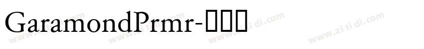 GaramondPrmr字体转换