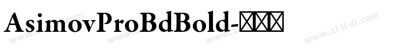 AsimovProBdBold字体转换