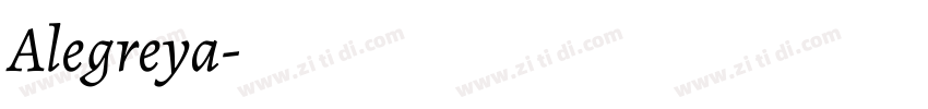 Alegreya字体转换