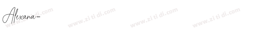 Alexana字体转换