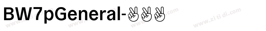 BW7pGeneral字体转换 BW7pGeneral字体转换