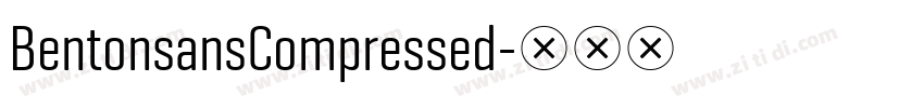 BentonsansCompressed字体转换