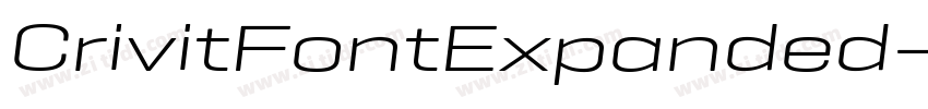 CrivitFontExpanded字体转换