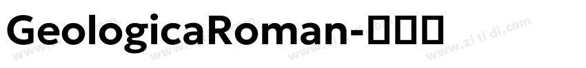 GeologicaRoman字体转换
