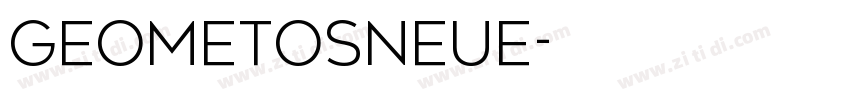 GeometosNeue字体转换