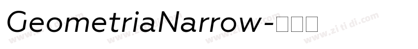 GeometriaNarrow字体转换