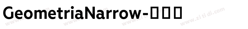 GeometriaNarrow字体转换