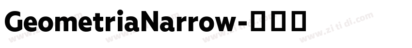 GeometriaNarrow字体转换