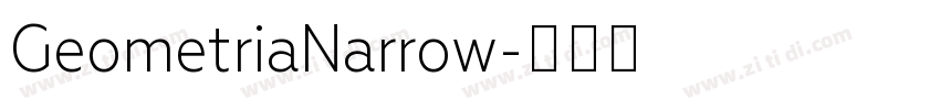 GeometriaNarrow字体转换