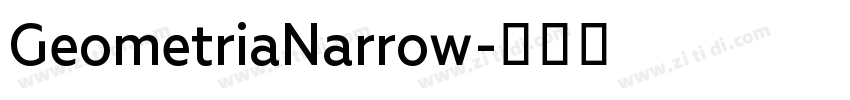 GeometriaNarrow字体转换