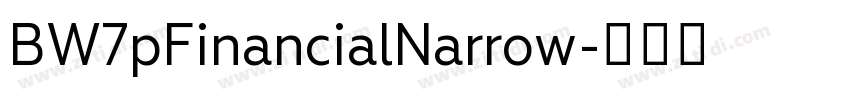 BW7pFinancialNarrow字体转换