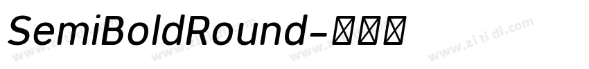 SemiBoldRound字体转换