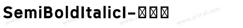 SemiBoldItalicI字体转换