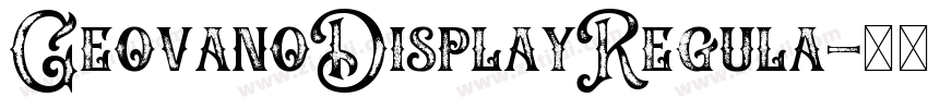 GeovanoDisplayRegula字体转换