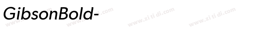 GibsonBold字体转换