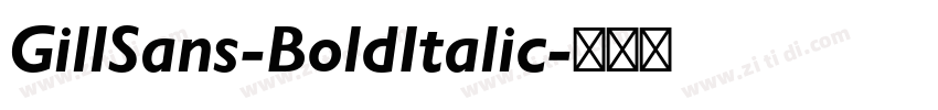 GillSans-BoldItalic字体转换