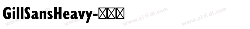GillSansHeavy字体转换