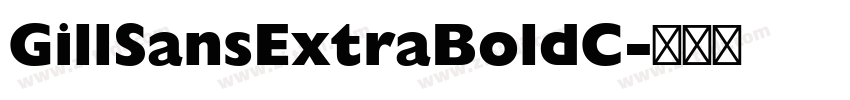 GillSansExtraBoldC字体转换